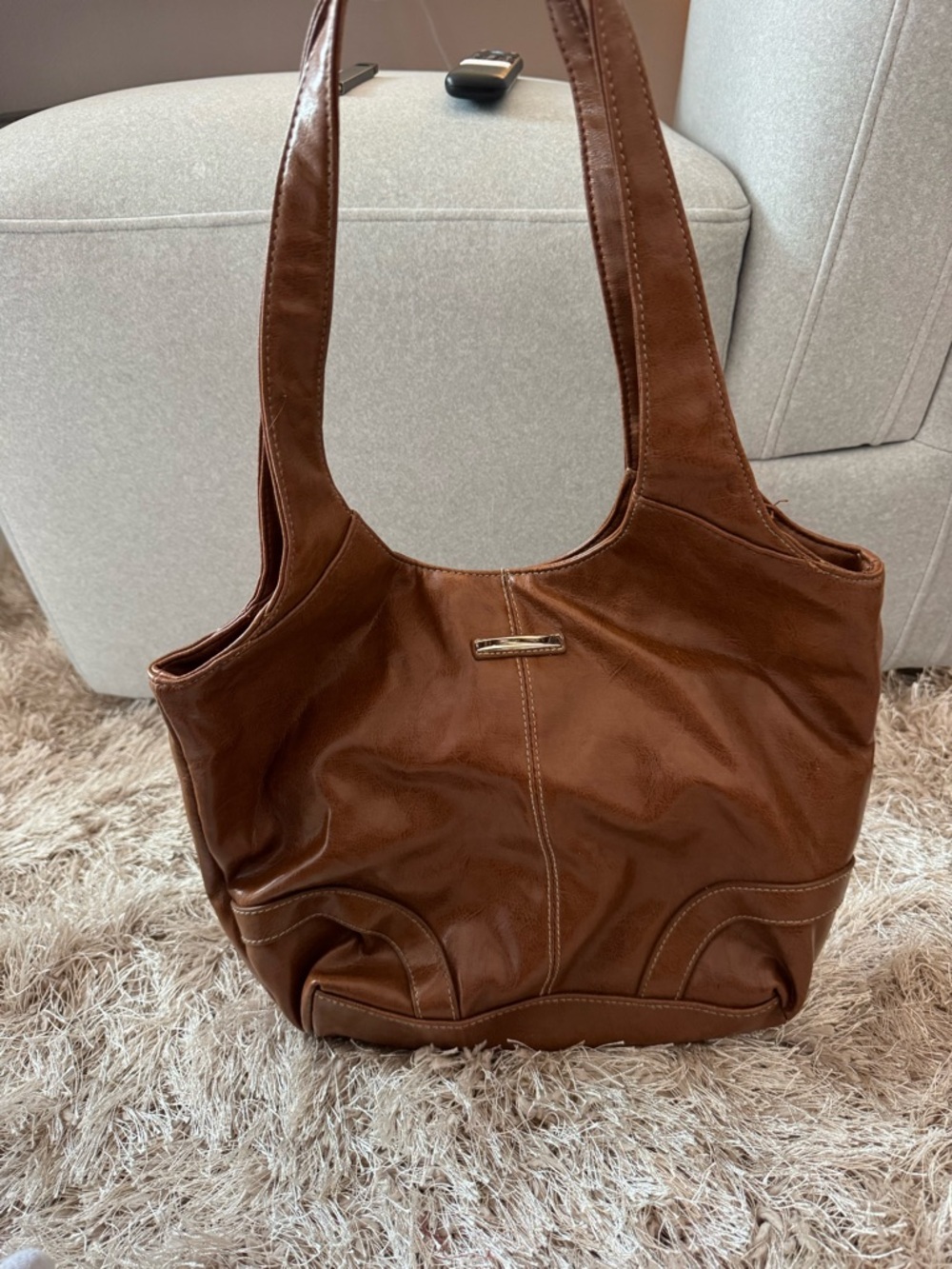 Stylish Brown Leather Shoulder Bag